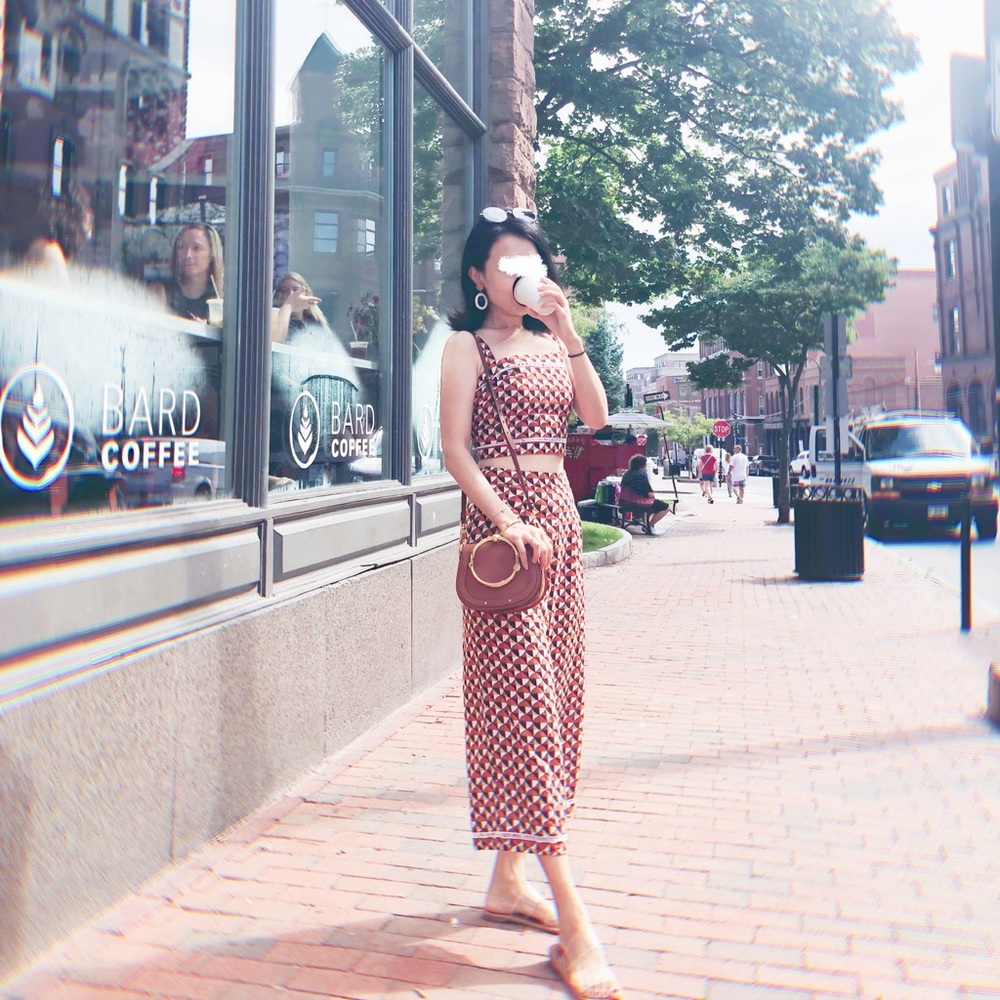 Tank top and wide leg pants set